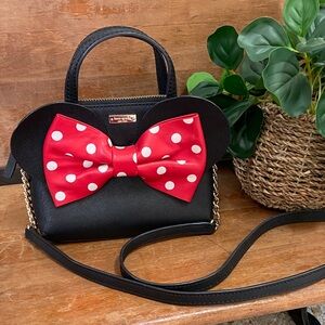 Kate Spade x Disney Mini Maise Black Saffiano Leather